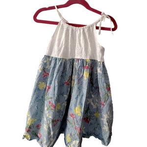 Bonnie Jean Dres Eyelet top and floral skirt dress